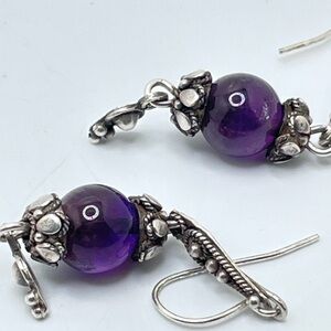 Iolite & Sterling Earrings 7.25 grams.